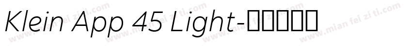 Klein App 45 Light字体转换